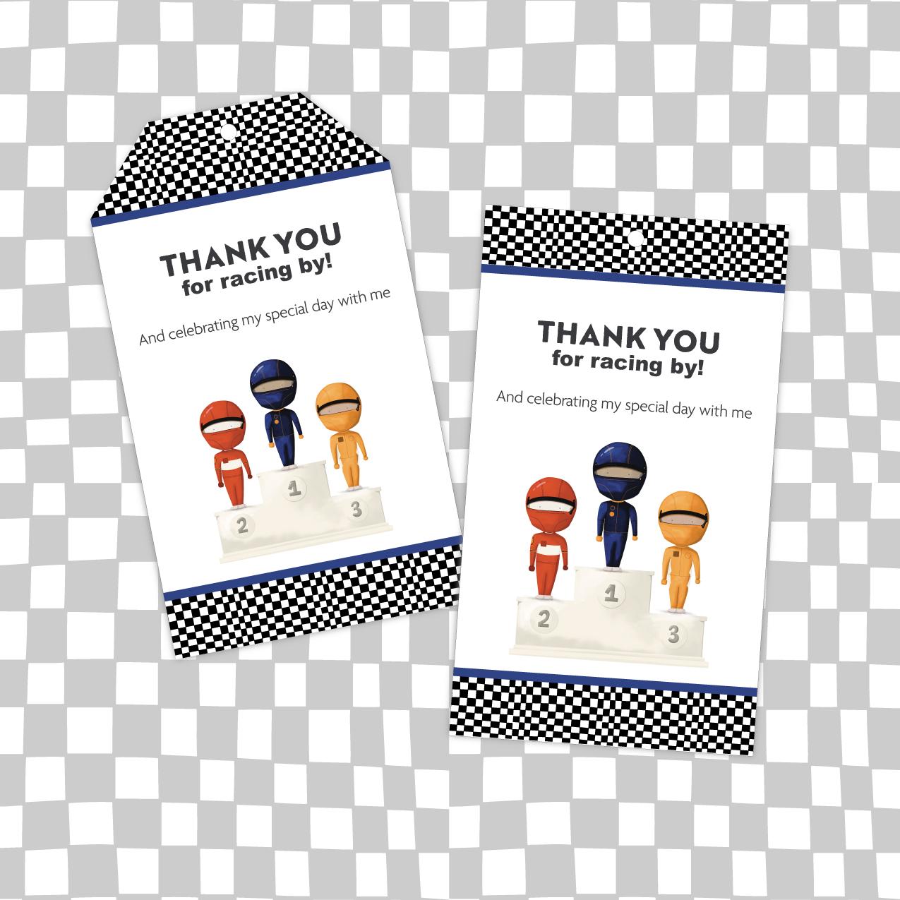 All Blue Race Cars Digital Party Bundle