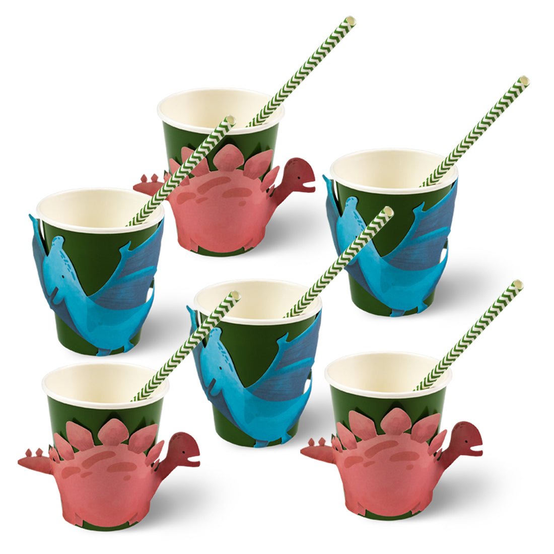 Dinosaur drinkware set - Serves 12