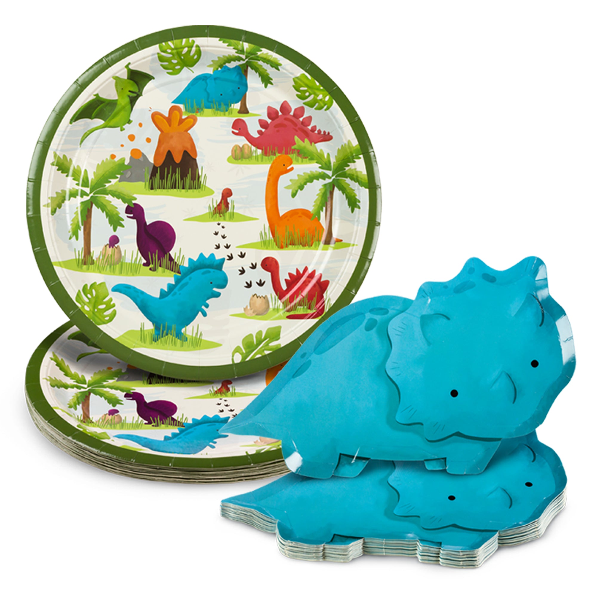 Dinosaur Plates Set - Serves 12